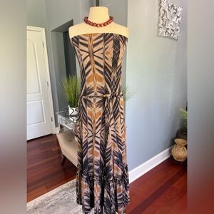 Bisou Bisou Floral Palm Maxi Dress